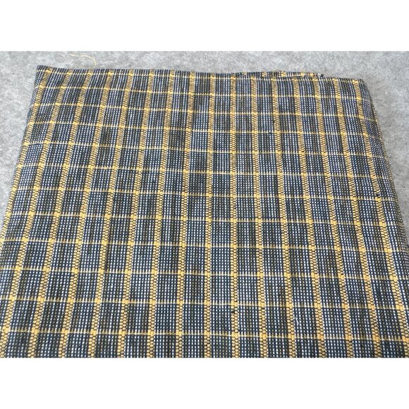 Yellow & Blue Plaid Cotton Fat Quarter 18 X 22" For Quilting Crafting - Picture 1 of 4